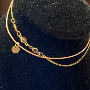 LC Gold and Rose Corded Anklet
